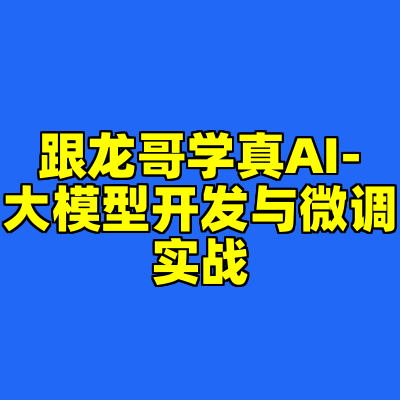 跟龙哥学真AI-大模型开发与微调实战