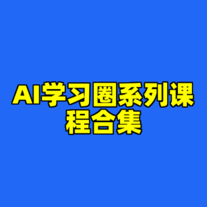 AI学习圈系列课程合集-cc资源站