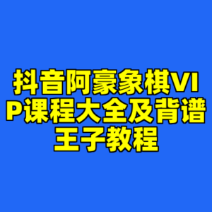 抖音阿豪象棋VIP课程大全及背谱王子教程-cc资源站