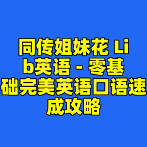 同传姐妹花 Lib英语 - 零基础完美英语口语速成攻略-cc资源站