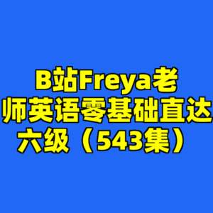 B站Freya老师英语零基础直达六级（543集）-cc资源站