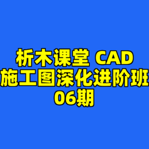 析木课堂 CAD施工图深化进阶班06期-cc资源站