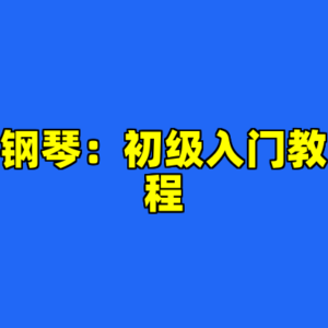 钢琴：初级入门教程-cc资源站