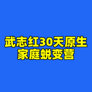 武志红30天原生家庭蜕变营-cc资源站