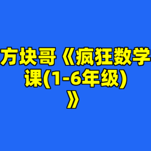 方块哥《疯狂数学课(1-6年级)》-cc资源站
