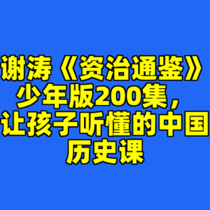 谢涛《资治通鉴》少年版200集，让孩子听懂的中国历史课-cc资源站