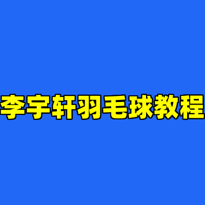 李宇轩羽毛球教程