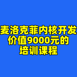 麦洛克菲内核开发价值9000元的培训课程-cc资源站
