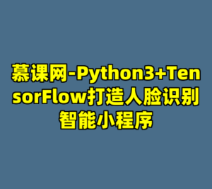 慕课网-Python3+TensorFlow打造人脸识别智能小程序-cc资源站