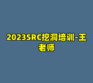 2023SRC挖洞培训-王老师-cc资源站