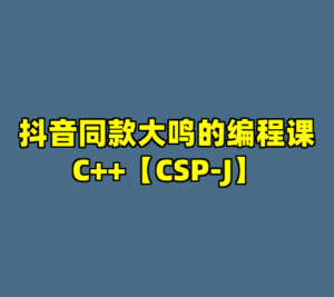 抖音同款大鸣的编程课C++【CSP-J】-cc资源站