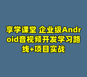 享学课堂 企业级Android音视频开发学习路线+项目实战-cc资源站