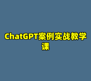 ChatGPT案例实战教学课-cc资源站