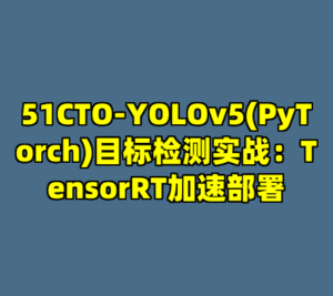 51CTO-YOLOv5(PyTorch)目标检测实战：TensorRT加速部署-cc资源站