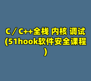C／C++全栈 内核 调试(51hook软件安全课程)-cc资源站