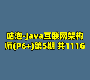 咕泡-Java互联网架构师(P6+)第5期 共111G-cc资源站