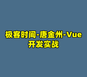 极客时间-唐金州-Vue开发实战-cc资源站