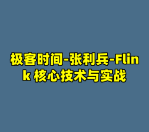 极客时间-张利兵-Flink 核心技术与实战-cc资源站