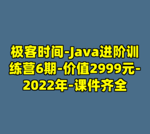 极客时间-Java进阶训练营6期-价值2999元-2022年-课件齐全-cc资源站