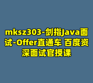 mksz303-剑指Java面试-Offer直通车 百度资深面试官授课-cc资源站