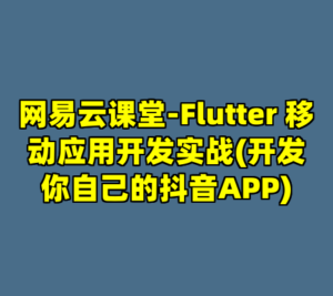 网易云课堂-Flutter 移动应用开发实战(开发你自己的抖音APP)-cc资源站