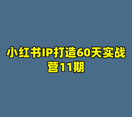小红书IP打造60天实战营11期