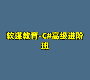 软谋教育-C#高级进阶班-cc资源站