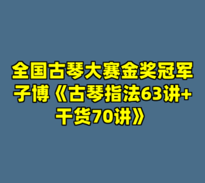 全国古琴大赛金奖冠军子博《古琴指法63讲+干货70讲》-cc资源站