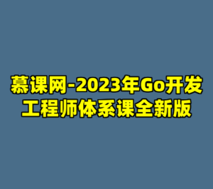 慕课网-2023年Go开发工程师体系课全新版-cc资源站