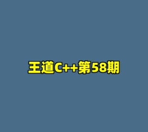 王道C++第58期-cc资源站