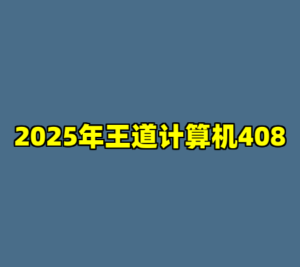 2025年王道计算机408-cc资源站