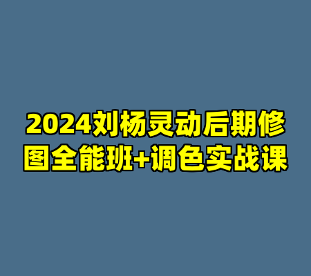 2024刘杨灵动后期修图全能班+调色实战课