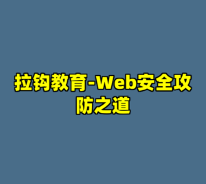 拉钩教育-Web安全攻防之道-cc资源站