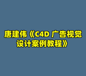 唐建伟《C4D 广告视觉设计案例教程》-cc资源站