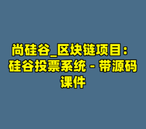 尚硅谷_区块链项目：硅谷投票系统 - 带源码课件-cc资源站