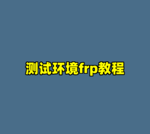 测试环境frp教程-cc资源站
