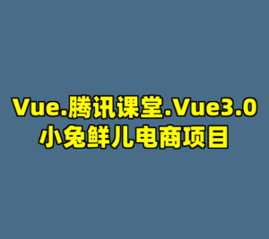 Vue.腾讯课堂.Vue3.0小兔鲜儿电商项目-cc资源站