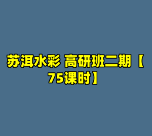 苏洱水彩 高研班二期【75课时】-cc资源站