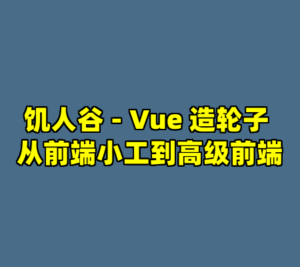 饥人谷 - Vue 造轮子 从前端小工到高级前端-cc资源站