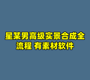 星某男高级实景合成全流程 有素材软件-cc资源站