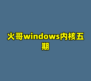 火哥windows内核五期-cc资源站