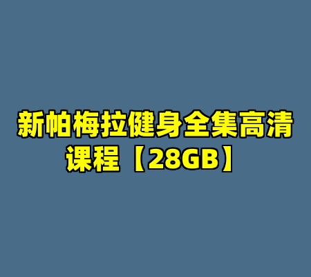 新帕梅拉健身全集高清课程【28GB】