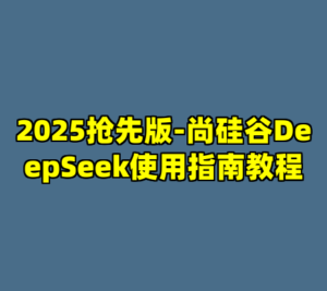 2025抢先版-尚硅谷DeepSeek使用指南教程-cc资源站