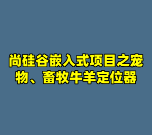 尚硅谷嵌入式项目之宠物、畜牧牛羊定位器-cc资源站