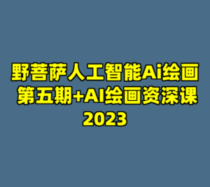 野菩萨人工智能Ai绘画 第五期+AI绘画资深课2023-cc资源站