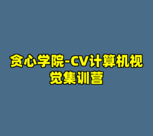 贪心学院-CV计算机视觉集训营-cc资源站