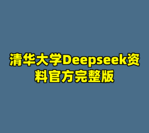 清华大学Deepseek资料官方完整版-cc资源站