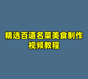 精选百道名菜美食制作视频教程-cc资源站