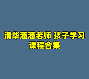 清华潘潘老师 孩子学习课程合集-cc资源站