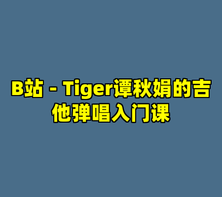 B站 - Tiger谭秋娟的吉他弹唱入门课